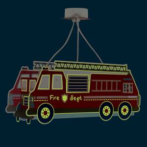Dalber Fire Truck függőlámpa, tűzoltóautó, piros