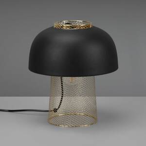 Punch asztali lámpa, fekete/arany, Ø 25 cm