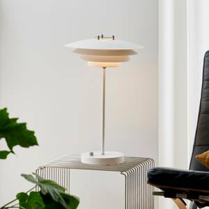 Bretagne asztali lámpa, többrétegű ernyő, fehér