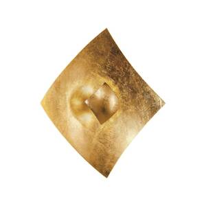 Quadrangolo falilámpa, arany fóliás, 18 x 18 cm
