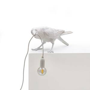 LED dekor asztali világítás Bird Lamp, játék fehér