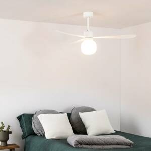 Mennyezeti ventilátor Amelia Ball LED lámpa, fehér