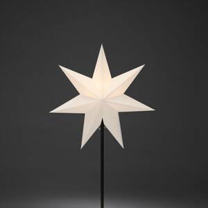 Deco világítás papír csillag, 7 csipkés fehér 65cm
