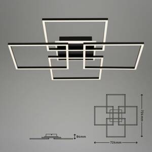 LED mennyezeti világítás Frame S, 72,4x72,4 cm