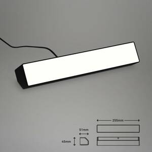 LED wallwasher Muro S, CCT, RGB, dimm, fekete