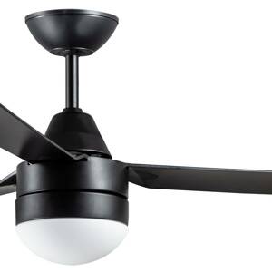 Mennyezeti ventilátor Megara, E14 lámpa, fekete