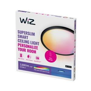 WiZ SuperSlim LED mennyezeti világítás Ø42 fekete