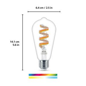 WiZ ST64 LED filament izzó WiFi E27 6,3W RGBW