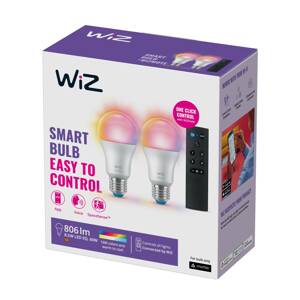 WiZ A60 LED izzó matt WiFi E27 8,5W RGBW remote 2