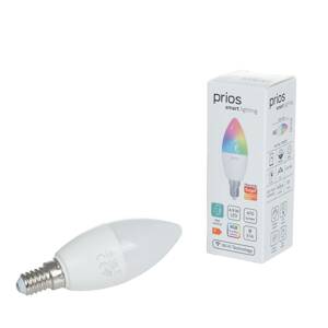 Prios LED-gyertya E14 4,9W RGBW WLAN matt, 2-es