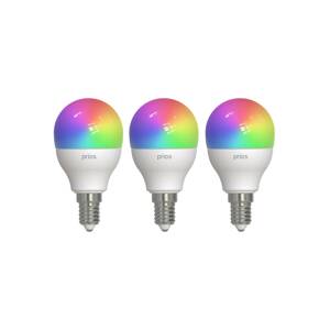 Prios LED-E14 csepp 4,9W RGBW WLAN matt, 3-as