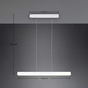 LED függő világítás Paros DUOline, rúd, matt fehér