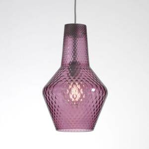 Függő lámpa Romeo 130 cm, üveg ametiszt