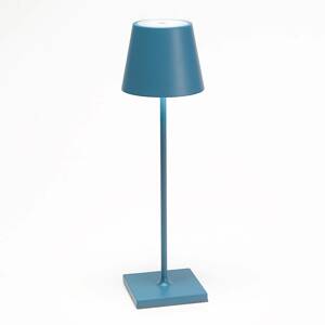 LED lámpa Poldina akkuval, hordozható, kék