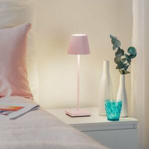 LED lámpa Poldina akkuval, hordozható, rózsaszín