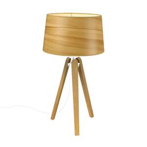 Essence LT asztali lámpa, fa hatású pamut ernyővel