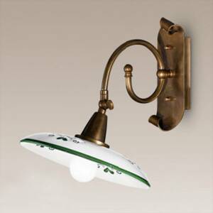 Bassano fali lámpa, részletek zöld