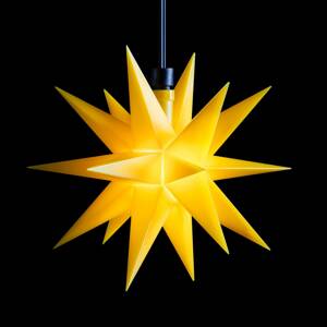 LED csillag, kültéri, 18 ágú Ø 12 cm elem, sárga