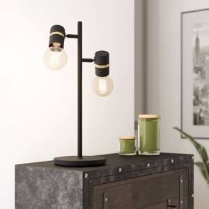 Lurone asztali lámpa, fekete, két világítótesttel
