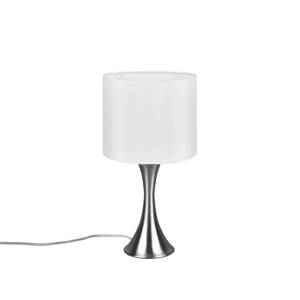 Sabia asztali lámpa, Ø 20 cm, fehér/nikkel