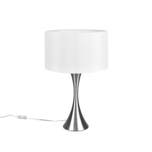 Sabia asztali lámpa, Ø 40 cm, fehér/nikkel
