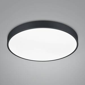 LED mennyezeti lámpa Waco, CCT, Ø 49,5 cm, fekete matt
