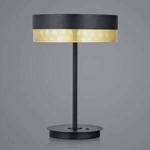 Hálós LED asztali lámpa, érintésvezérléssel, fekete/arany