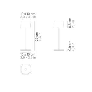 Zafferano Ofelia 3K újratölthető asztali lámpa IP65 corten
