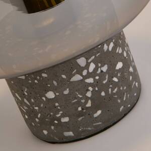 X Vessel asztali lámpa, szürke / füstszürke, beton, üveg