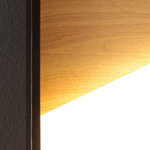 Vista LED fali lámpa, világos fa/fekete, 30 x 30 cm