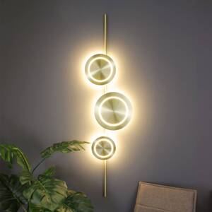 LED fali lámpa Planetárium, arany színű, magasság 120 cm, 3 lámpás.