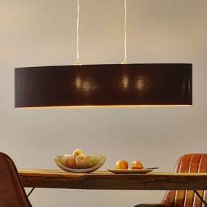 Lecio textil függő lámpa, ovális, 100 cm, fekete
