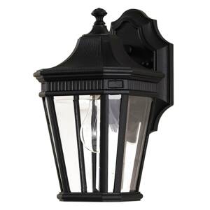 Cotswold Lane kültéri fali lámpa, fekete, 29,2 cm