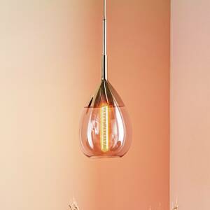 EBB & FLOW Lute függő lámpa platina, üveg szürke