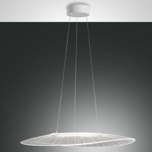 LED függő lámpa Vela, fehér, ovális 78 cm × 55 cm