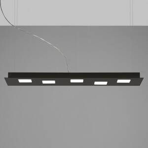 Fabbian Quarter - fekete LED függő lámpa öt izzós