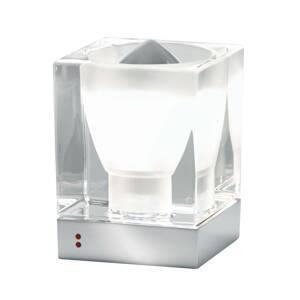 Fabbian Cubetto asztali lámpa E14 króm/átlátszó