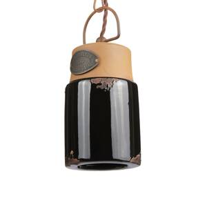 Függő lámpa C1620, kerámia és fém, fekete