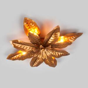 mennyezeti lámpa Fleuria fémből, arany antikolt