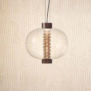 Kundalini Bolha LED függő lámpa üvegből, barna