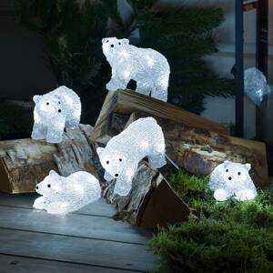 Jegesmedvék LED világító figurák kültérre, 5 db