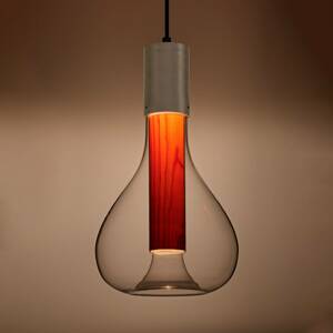 LZF Eris LED függő lámpa üveg alumínium/cseresznye