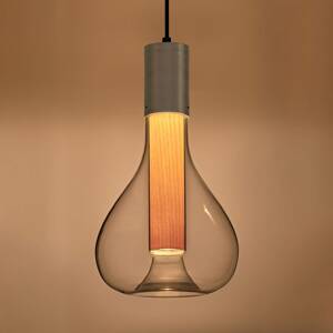 LZF Eris LED függő lámpa üveg alumínium/bükkfa