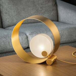 Asztali lámpa Sound TL1, kerek, arany keret, G9