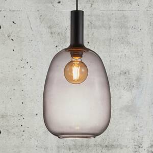 Függő lámpa Alton üvegbúrával füstszürke Ø 23 cm