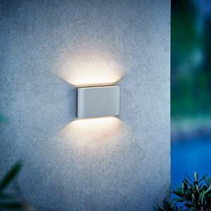 LED kültéri falilámpa Kinver lapos formában, fehér