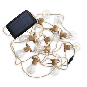 Newgarden Allegra LED napelemes fényf., juta kábel