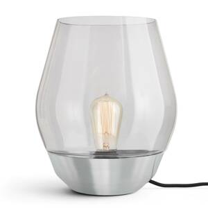 New Works Bowl asztali lámpa acél/füstüveg