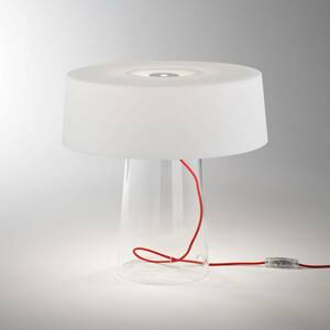 Prandina Glam lámpa 48cm átlátszó/ernyő fehér