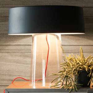 Prandina Glam lámpa 48cm átlátszó/ernyő fekete